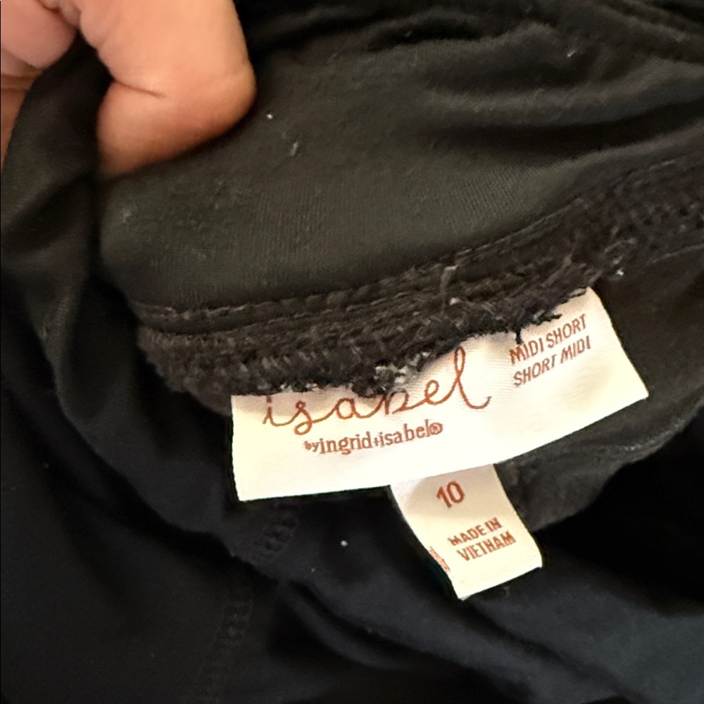 Isabel Maternity by Ingrid & Isabel High Waist Black Denim Shorts - Picture 3 of 3